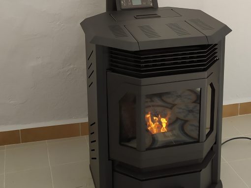 Instalación de Estufa de Pellets 12 kW en Barcarrota